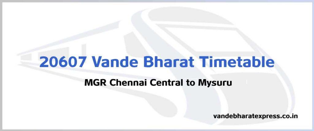 20607 Vande Bharat Timetable