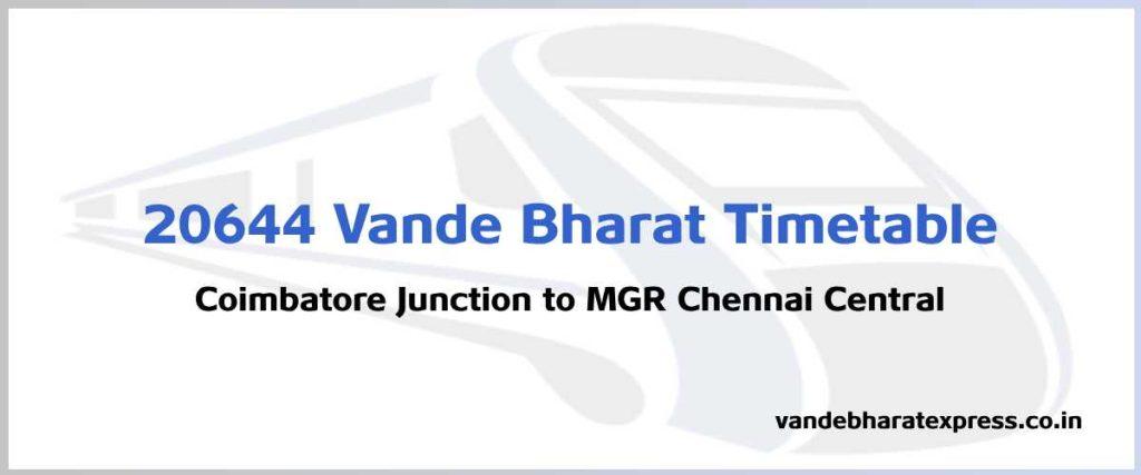 20644 Vande Bharat Timetable