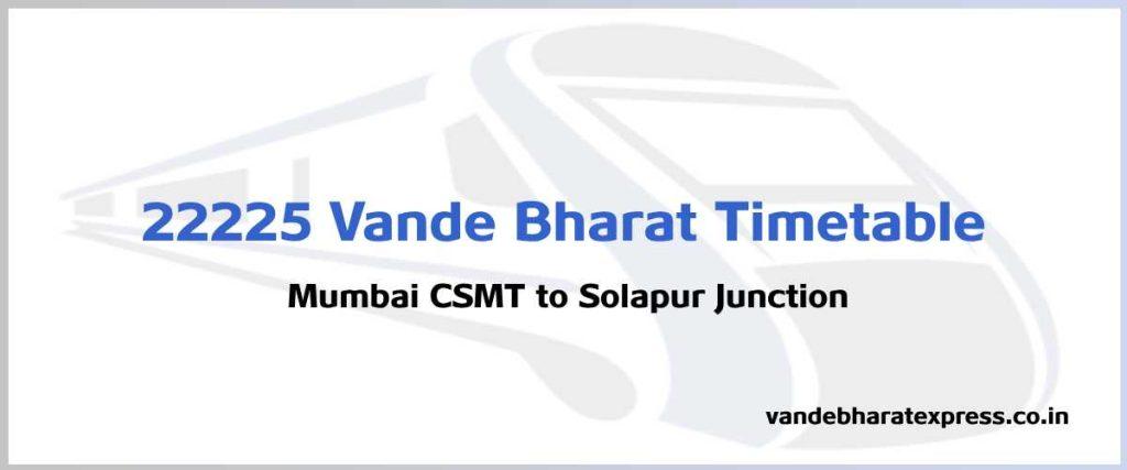 22225 Vande Bharat Timetable