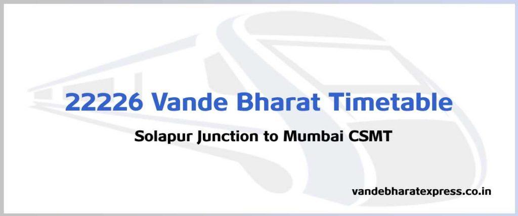 22226 Vande Bharat Timetable