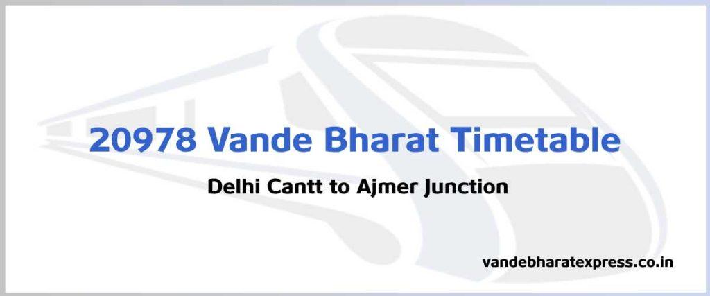 20978 Vande Bharat Timetable